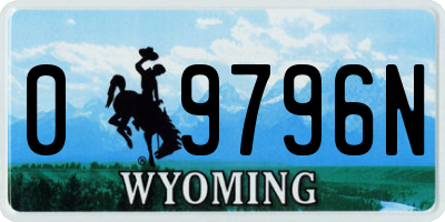 WY license plate 09796N