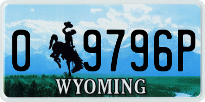 WY license plate 09796P