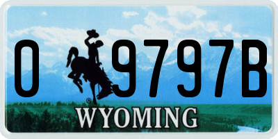 WY license plate 09797B