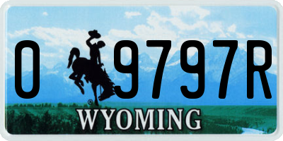 WY license plate 09797R