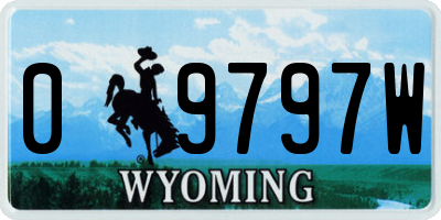 WY license plate 09797W