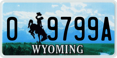 WY license plate 09799A