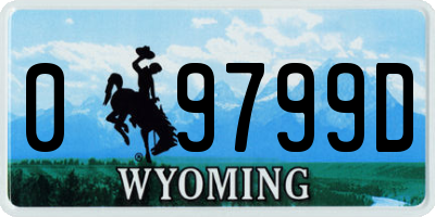 WY license plate 09799D