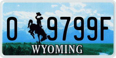 WY license plate 09799F