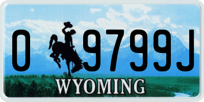 WY license plate 09799J