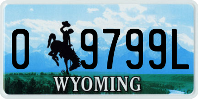 WY license plate 09799L