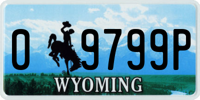 WY license plate 09799P