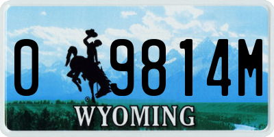 WY license plate 09814M