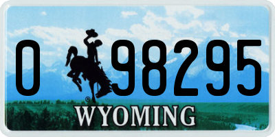 WY license plate 098295