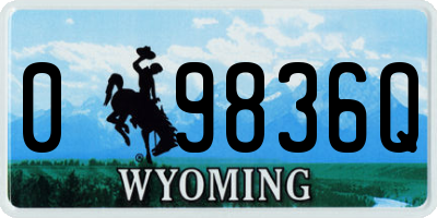 WY license plate 09836Q