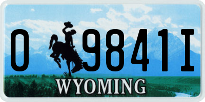 WY license plate 09841I