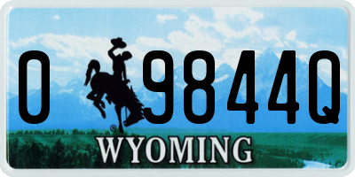 WY license plate 09844Q
