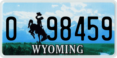WY license plate 098459