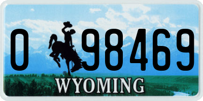 WY license plate 098469