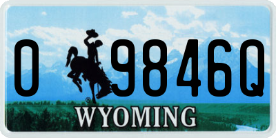 WY license plate 09846Q