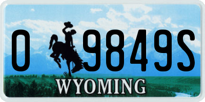 WY license plate 09849S