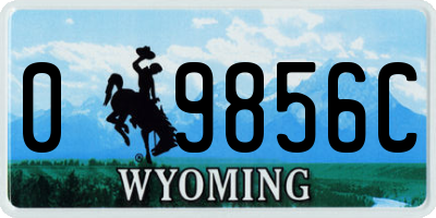 WY license plate 09856C