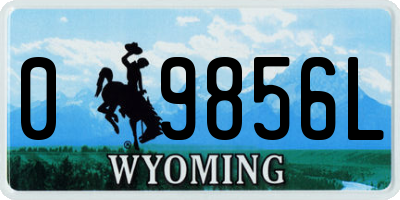 WY license plate 09856L