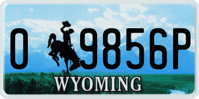 WY license plate 09856P