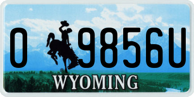 WY license plate 09856U