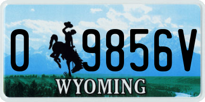 WY license plate 09856V