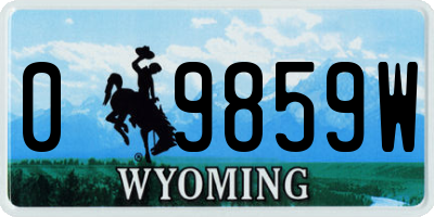 WY license plate 09859W