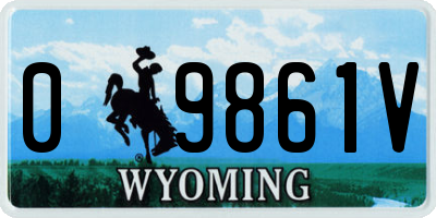 WY license plate 09861V