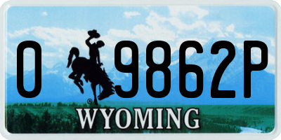 WY license plate 09862P