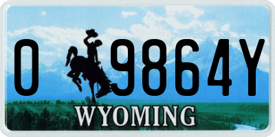 WY license plate 09864Y