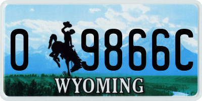 WY license plate 09866C