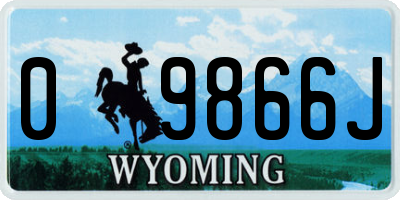 WY license plate 09866J