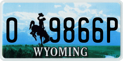 WY license plate 09866P