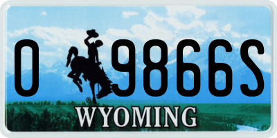 WY license plate 09866S