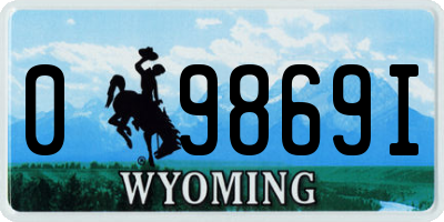 WY license plate 09869I