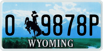 WY license plate 09878P