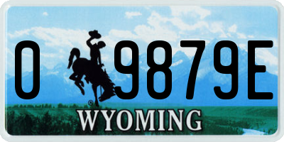 WY license plate 09879E