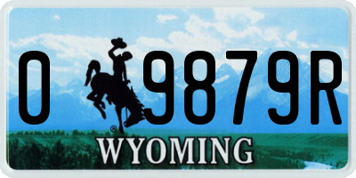 WY license plate 09879R