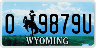 WY license plate 09879U