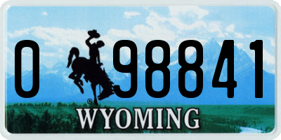 WY license plate 098841