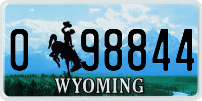 WY license plate 098844