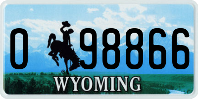 WY license plate 098866