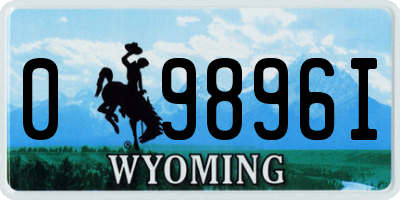 WY license plate 09896I