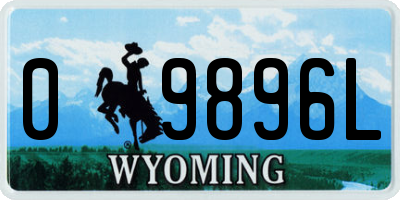 WY license plate 09896L