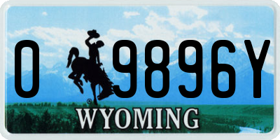 WY license plate 09896Y
