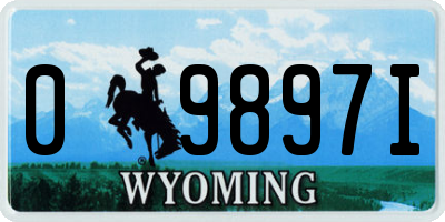 WY license plate 09897I