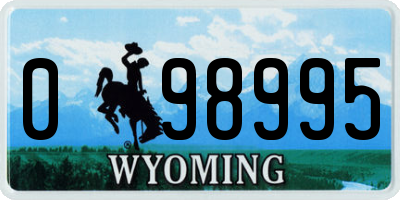 WY license plate 098995