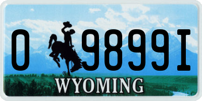 WY license plate 09899I