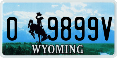 WY license plate 09899V