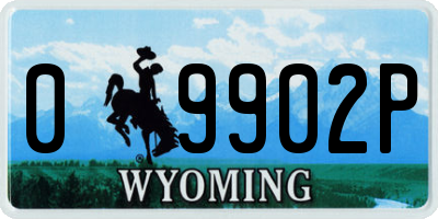 WY license plate 09902P