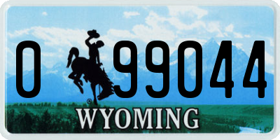 WY license plate 099044